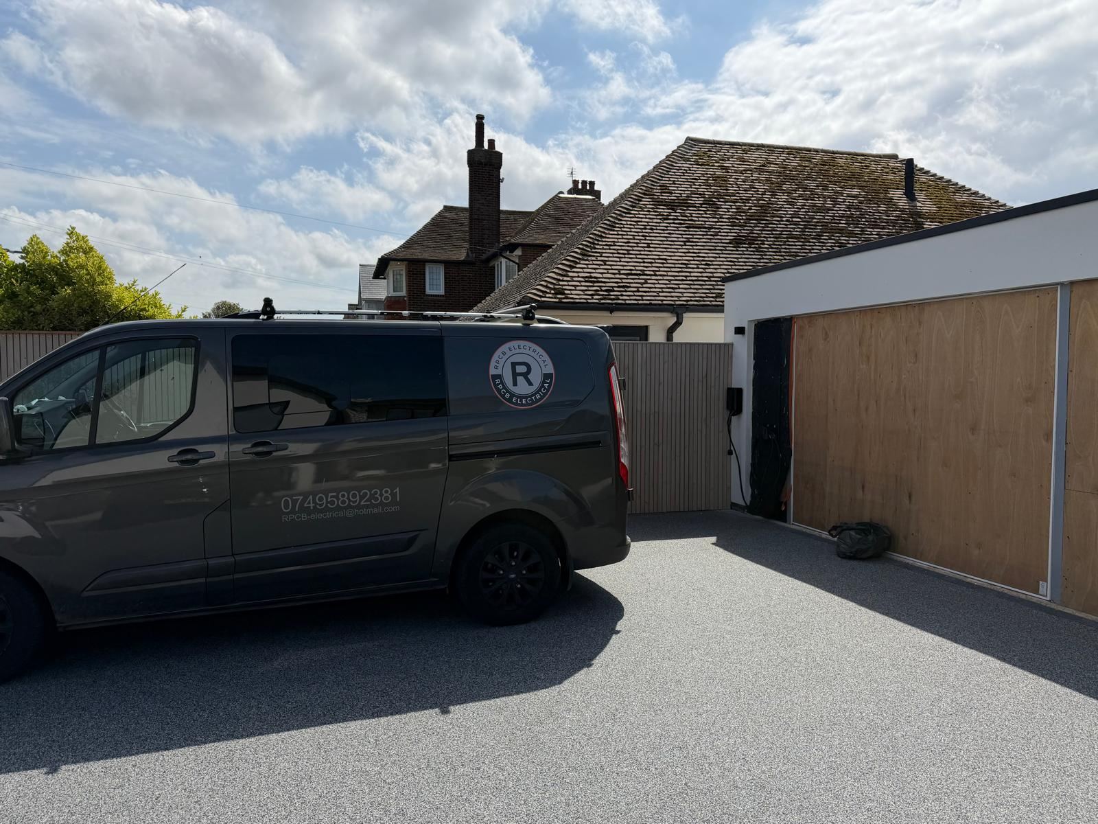 The RPCB Electrical van on site at a Kent property